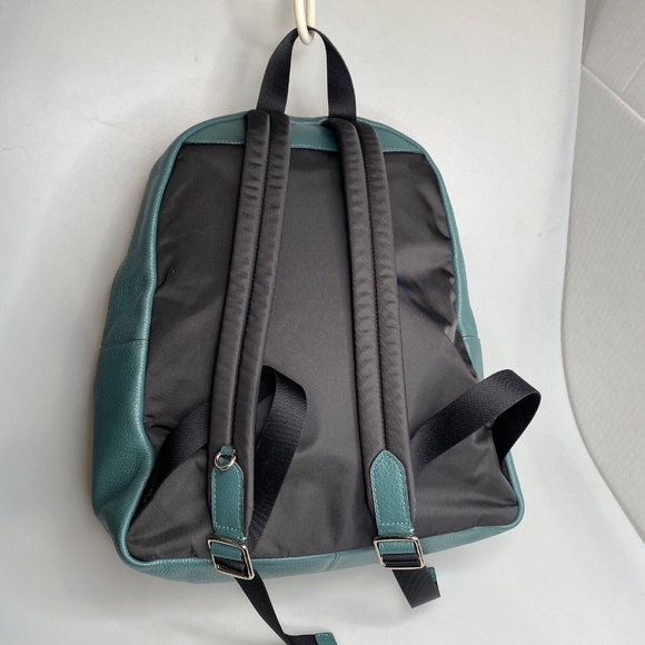 COACH Backpack Dark Turquoise Pebble Leather Silver Hardware (29004) EUC - Picture 9 of 16